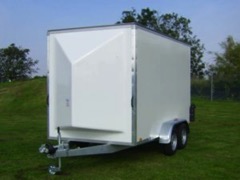 A box trailer suitable for transporting a football cage