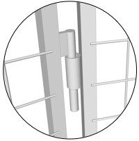 View of a cage football connection